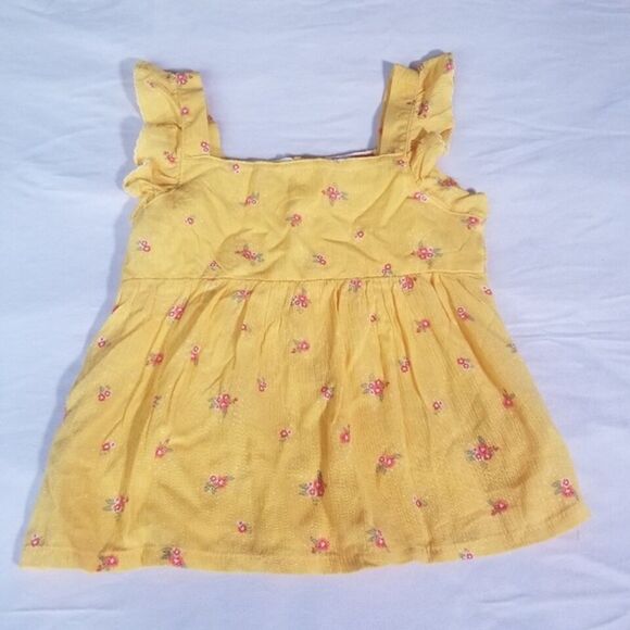 Penelope Mack Girls Size 5 Sleeveless Blouse Top Shirt Yellow Floral Flowy NWT - Picture 4 of 6
